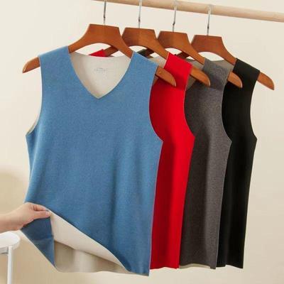 Men's Seamless Double-Sided Brushed Warm Vest - Quick Heating Autumn Underwear