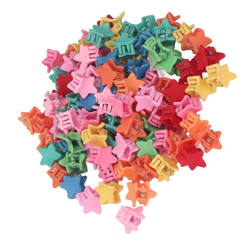 100 ks Malé hvězdičkové sponky do vlasů s drápky Různé barvy Roztomilé sponky s drápky Vlasové doplňky pro dívky Děti