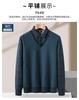 Plush Shirt Men's Fake Two-Piece Knitted Shirt