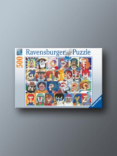 Ravensburger Alphabet Faces 500-Piece Jigsaw Puzzle