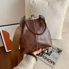 Niszbowa Torebka Ręczna w Stylu Retro i Casual, w Kontrastowych Kolorach, Jednoramienna Torebka Crossbody