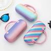 Y2K Color Block Rainbow Glasses Case Cool Cute Handbag Inspired Eyeglasses Jewelry Box Storage Bag Container With Handle