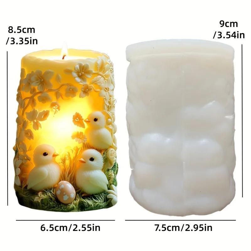 Jesus Mary relief pointed cylindrical candle silicone mold resin mold Jesus Mary goddess holding pomegranate relief gypsum molds