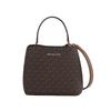 Mk Pratt Stampa Logo Tracolla Regolabile Staccabile Chiusura Magnetica Tela Rivestita Borsa a Secchiello Borse Donna Marrone Scuro 35S4G3FM5B-BROWN