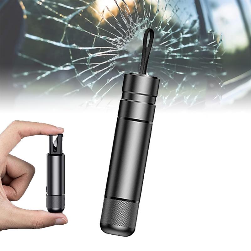 

Аварійний молоток та різак для ременя безпеки, 2 в 1 Розбивач скла автомобіля Різак для ременя безпеки Розбивач скляного вікна Під водою чорний