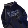 2025 Men's Retro Hooded Sweatshirt: Autumn/Winter, Velvet-Thickened, Loose Fit, Trendy Large Size Outerwear