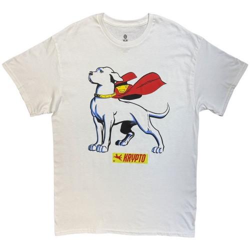 DC Comics Unisex Adult Superman Krypto Cape T-Shirt