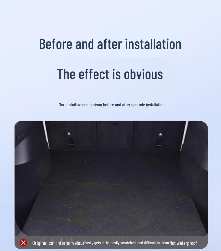 Refreshed Tesla Model Y Front & Rear TPE Trunk Mats - Upgraded Interior Accessories