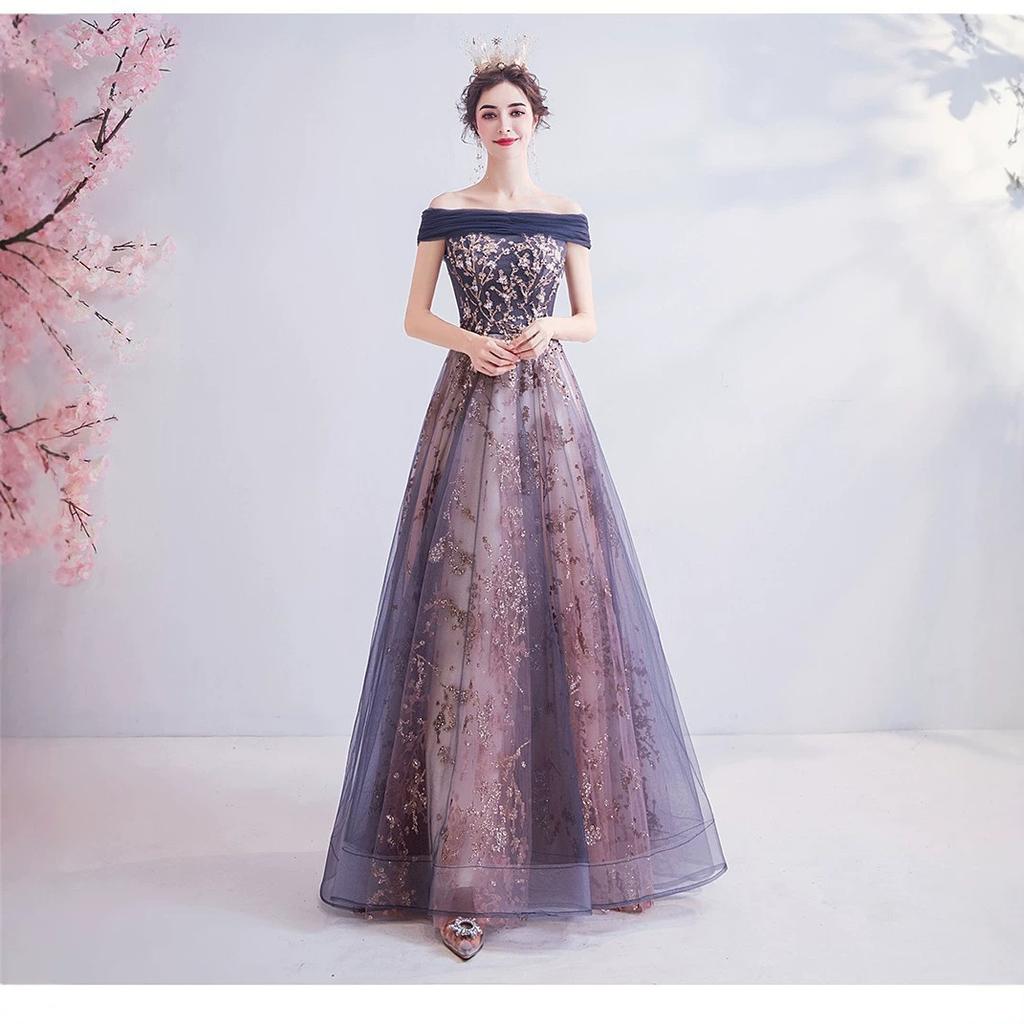 Banquet Evening Dress 1011 New Annual Meeting Host Celebrity Temperament Thin Fairy Skirt Art Test Performance Clothes