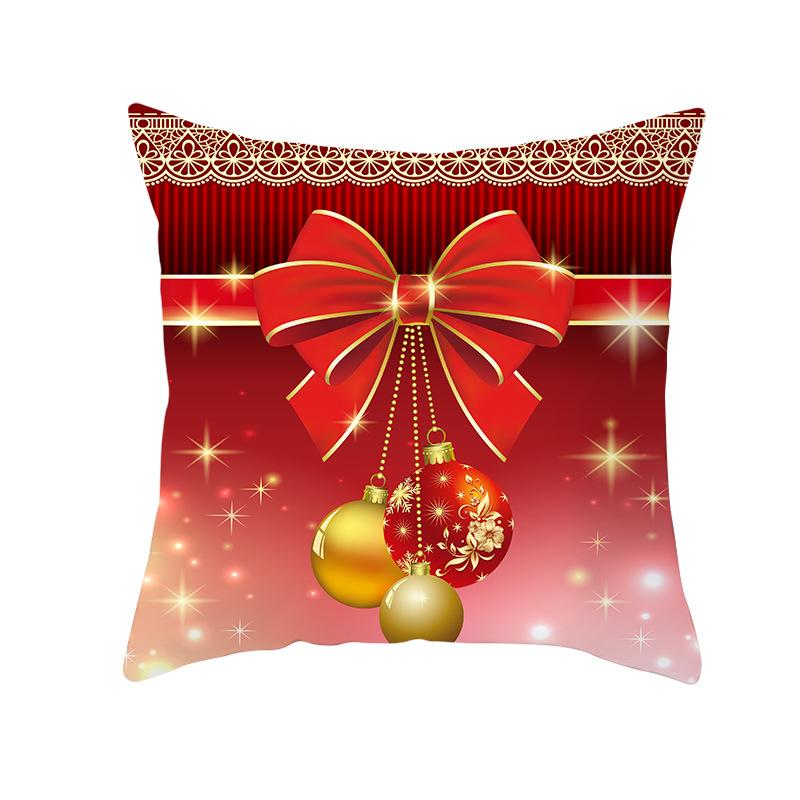 Red Series Christmas Pillow Covers for Home Use, Peach Skin Pillow Covers, Sofa Cushion Covers