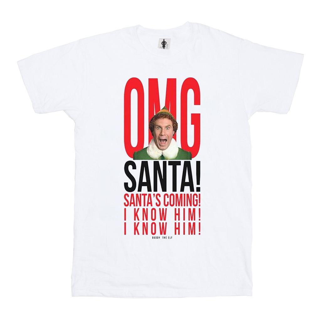 Elf Womens/Ladies OMG Santa I Know Him Cotton Boyfriend T-Shirt