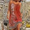 Damen Strandkleid Minikleid Blumendruck Lässig Modernes Kleid Ärmellos Lockere Passform Outdoor Täglich Sommer