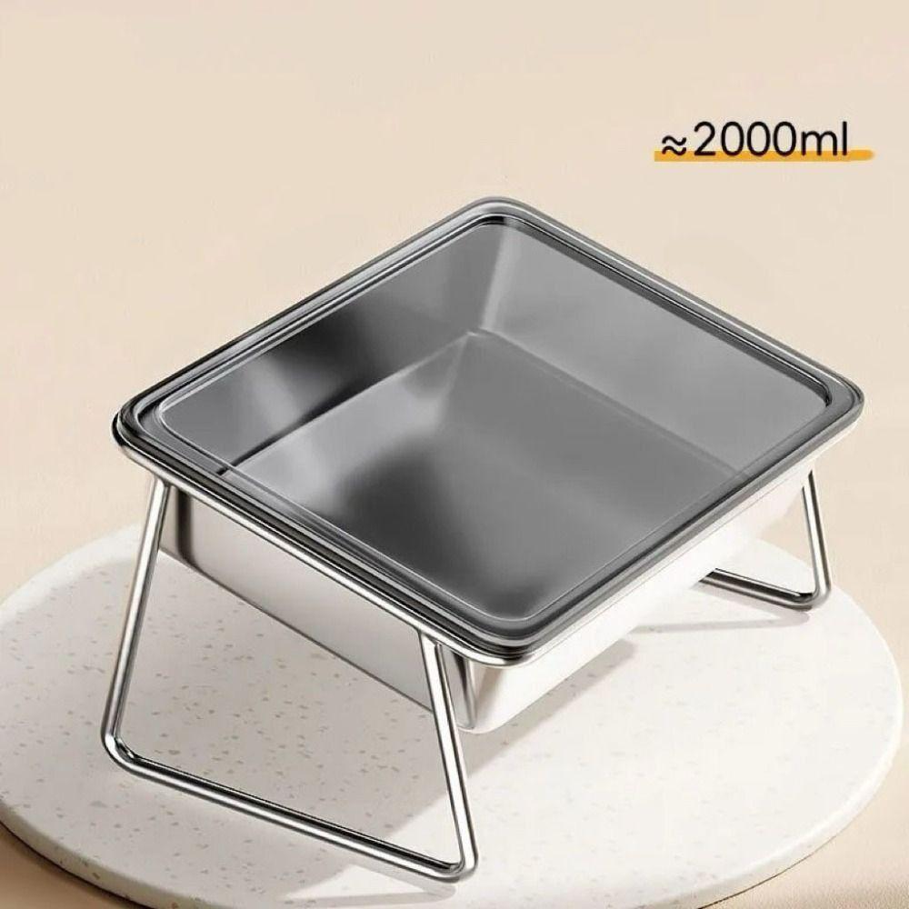 Stainless Steel Dog Food Bowls Raised Pet Feeding Dish Durable Cat Water Bowl  Pet Feeder