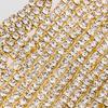 Stonefans Wavy Square Eyeglass Frame Snake Pendant Fashion Jewelry Collapsible Full Rhinestone Sunglasses Frame Face Accessories