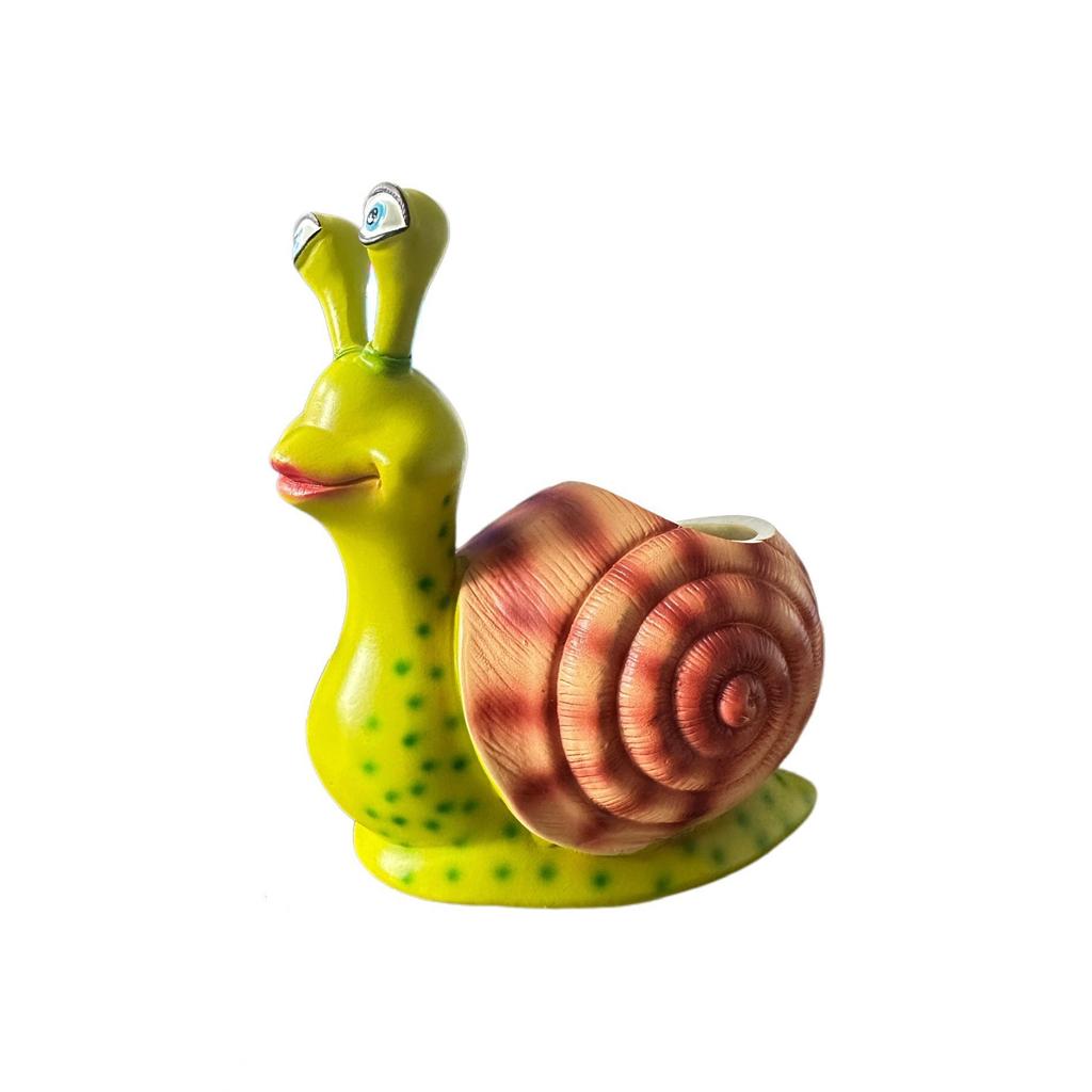 Snail flower pot courtyard garden outdoor green plant creative cartoon home office decoration vase ornament resin
