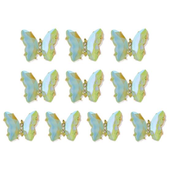 10Pcs Nail Decorations Sparkling Surface Beautifully Shiny Visual Effect Wide Faux Crystal Luxury