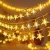 LED Star Fairy Lights: Battery & USB Decorative String for Camping, Street Stalls, and Christmas