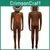 Gingerbread Man Children Jumpsuit Christmas Cosplay Costume Role Play Party