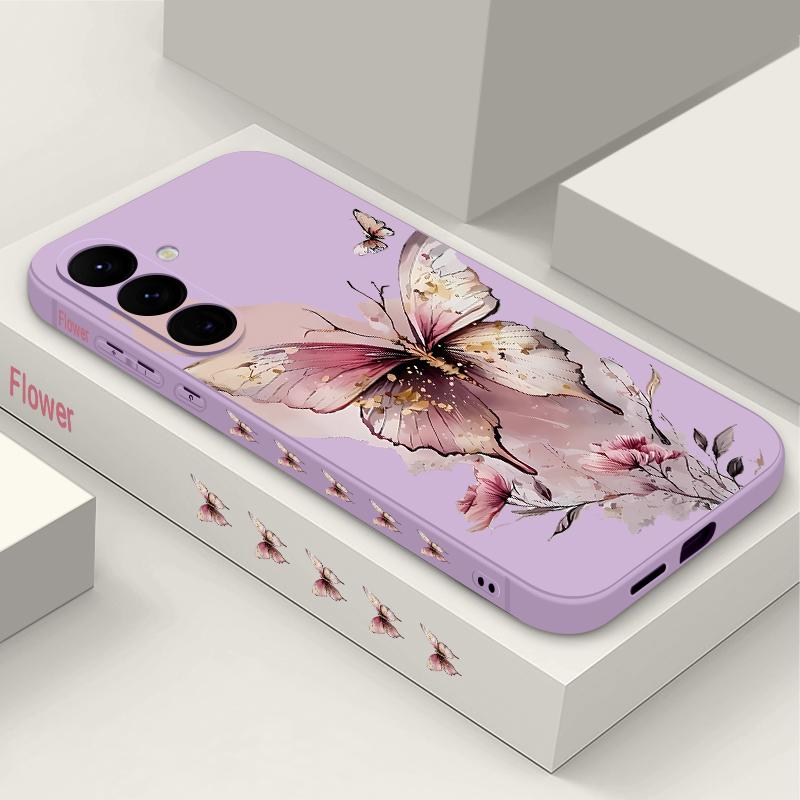 Butterfly Lanyard Case For Samsung Galaxy S24 S25 Ultra S23 S22 Ultra S21 S20 FE A14 A34 A15 A35 A52 A53 A54 A55 5G A16 A36 A56 Cover