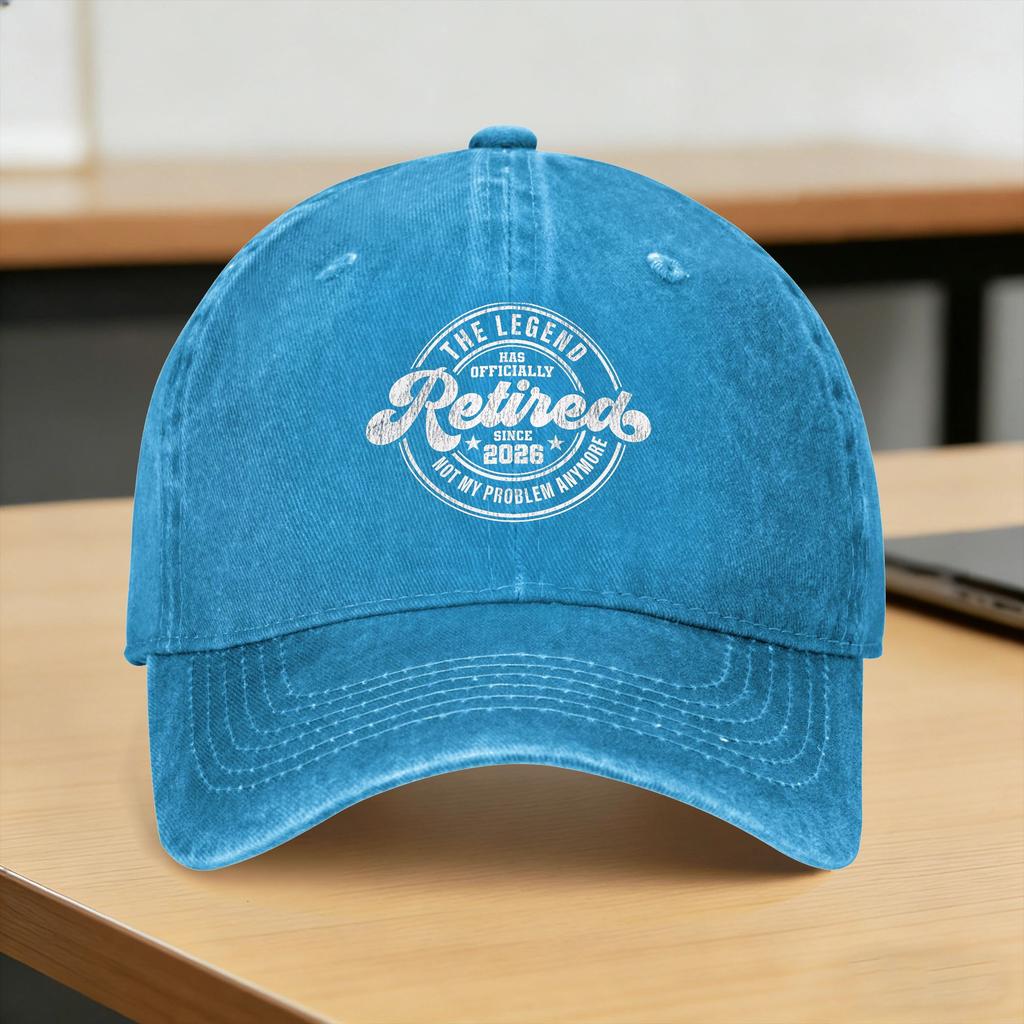 The Leagend Has Officially Retired Since  Washed Baseball Cap Stylish Sun Hip Hop Hats Summer Unisex Men Hippie Snapback Cap