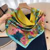 Vintage Paisley Silk Scarf Women Fashion Designer Head/Hair Scarves 90*90cm Hijab Bandana Cheveux Foulard Femme 90X90CM