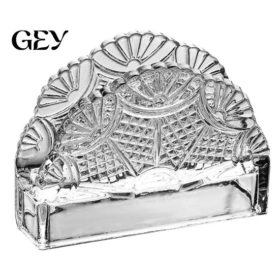 Anti-tip Paper Towel Dispenser Tissue Holder, Crystal Glass Modern Style, Durable Scratch-Resistant Napkin Holder for Restaurant Organizer,