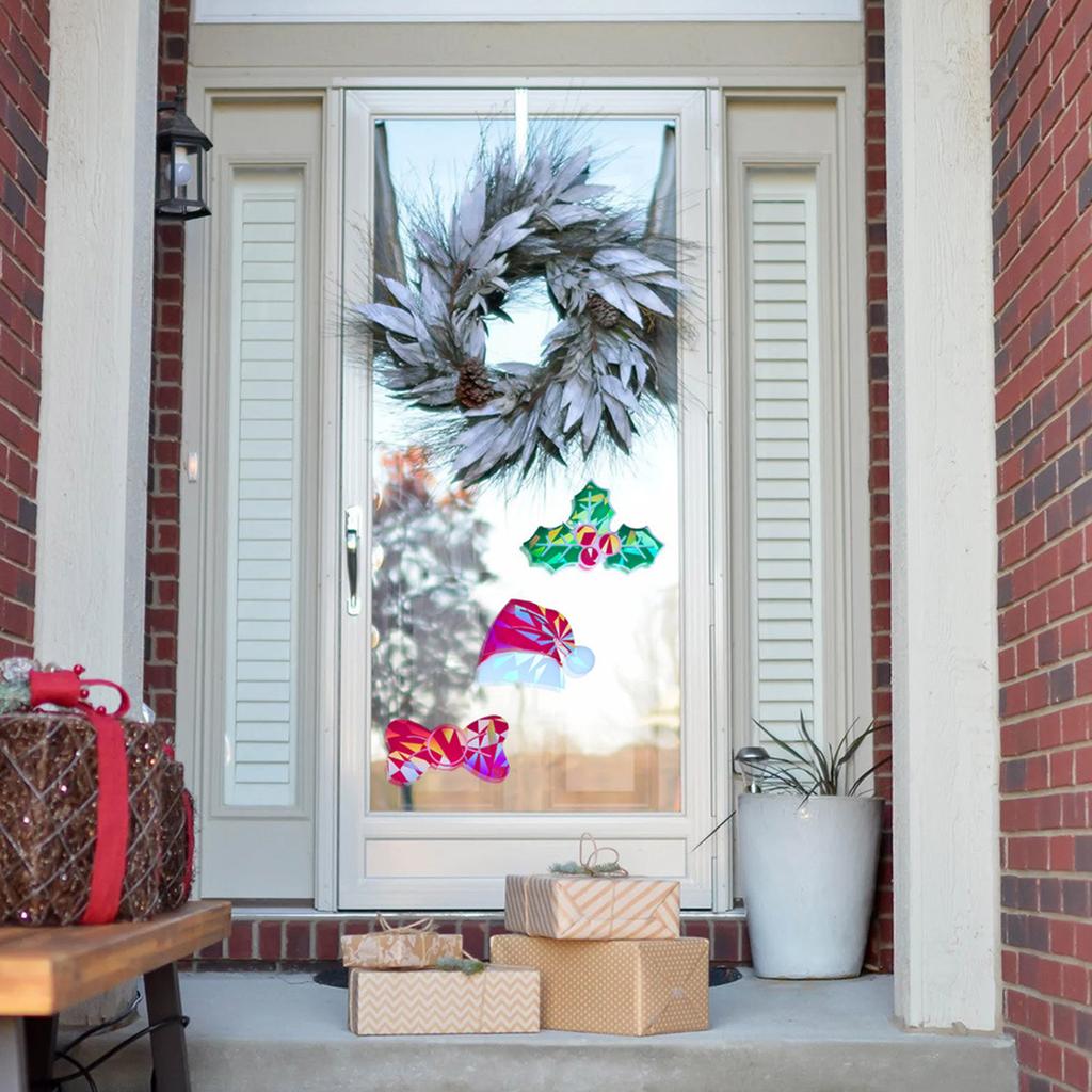 2Pcs Light Shadow Elk Christmas Hat Ornament Silicone Mold Scented Gypsum Ornaments Drop Glue Resin Mold for Decoration