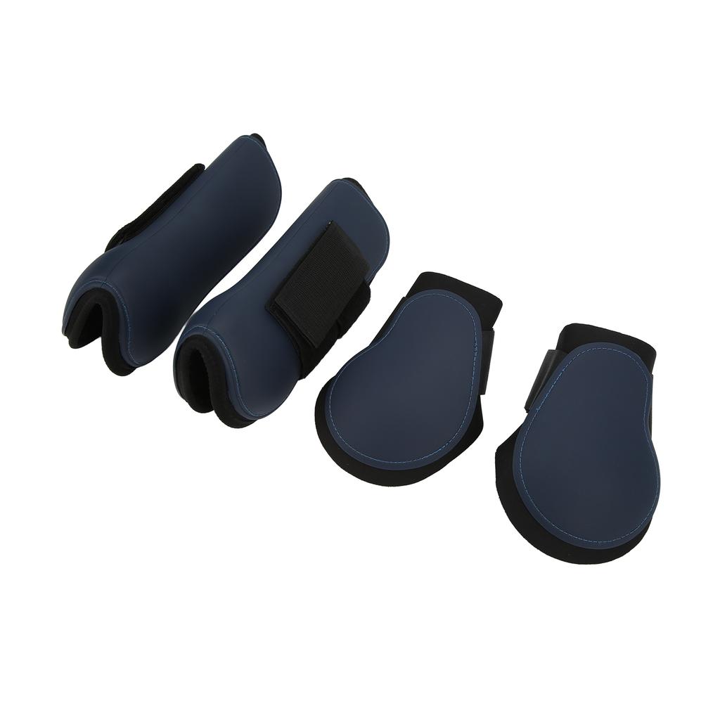 Horse Tendon Boots PU Elastic Shock Absorbing Protective Front Hind Horse Leg Guard for Off Road
