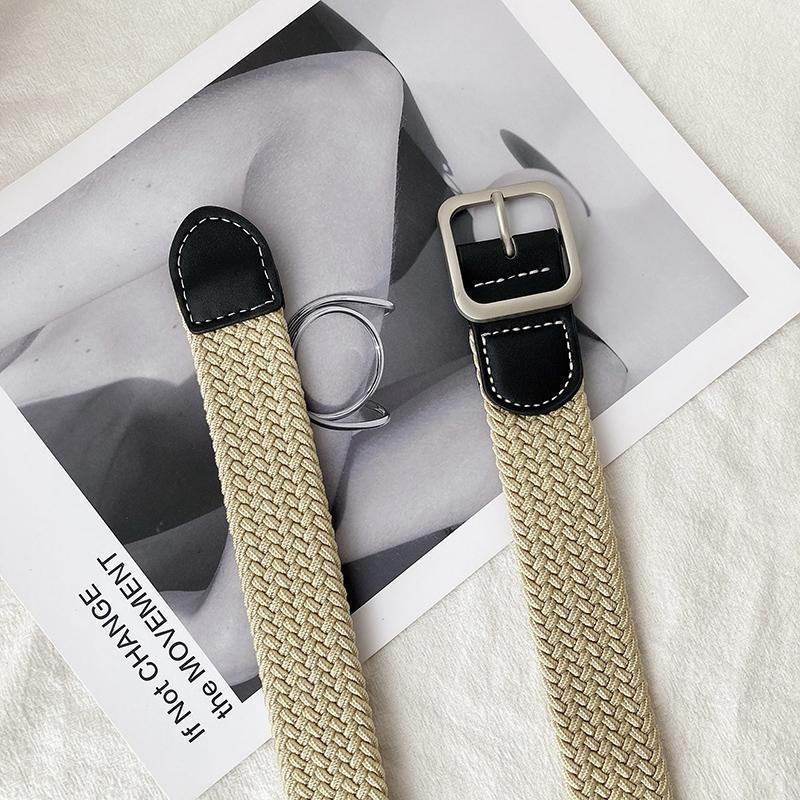 Trendy Woven Canvas Belt For Women Ideal For Jeans With Simple Elegant Style In Multiple Colors