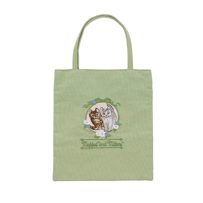 

[Marushin] mini tote bag simple flower green