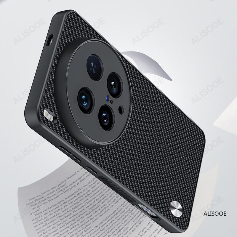 Shockproof Funda for VIVO X200 Ultra Case Luxury Fiber Texture PU Leather Protection Back Cover Capa