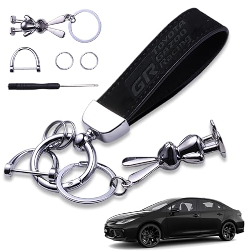 

Брелок для ключей YUYUWA для автомобиля Toyota GR Performance, Натуральная замшевая кожа, В комплекте металлическая подвеска в виде зайчика-зефирки, Мягкий на ощупь, Унисекс, Устойчив к ржавчине