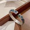 Flower Women's Hand Bracelet Traditional Cuff Bangle Handicraft Enamel Bracelet  Women