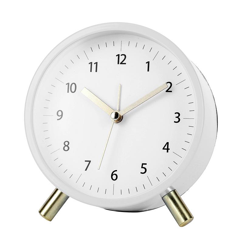 Nordic Clock Desktop Silent Minimalist Bedroom Alarm Clock Living Room Fashion Creative Light Luxury Student Dorm Table Clock