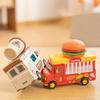 Simulación Aleación Helado Hamburguesa Comida Rápida Camión Modelo Sonido y Luz Rebote Coche de Juguete para Niños Regalo