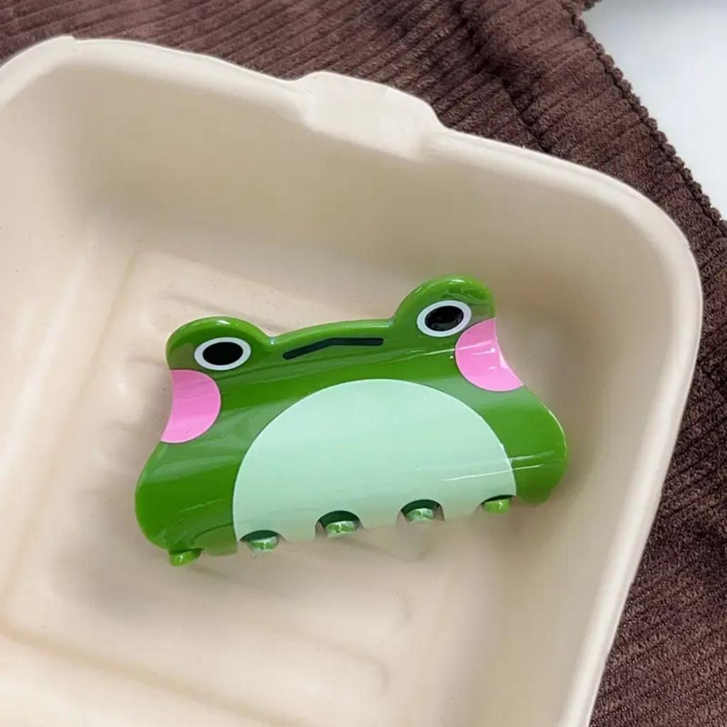 1PC Cute, Cartoon, Frog, Grab Clip, Creative, Ponytail Clip, Acrylic, Shark Clip, Daily, Holiday, Party, Hair Clip