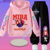 2026 New Children's Popular Anime Print Spring/Autumn Casual Hooded Sweatshirt + Sports Pants 2-Piece Set