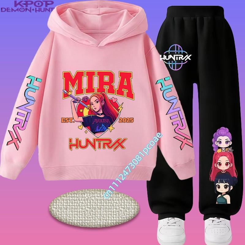 2026 New Children's Popular Anime Print Spring/Autumn Casual Hooded Sweatshirt + Sports Pants 2-Piece Set