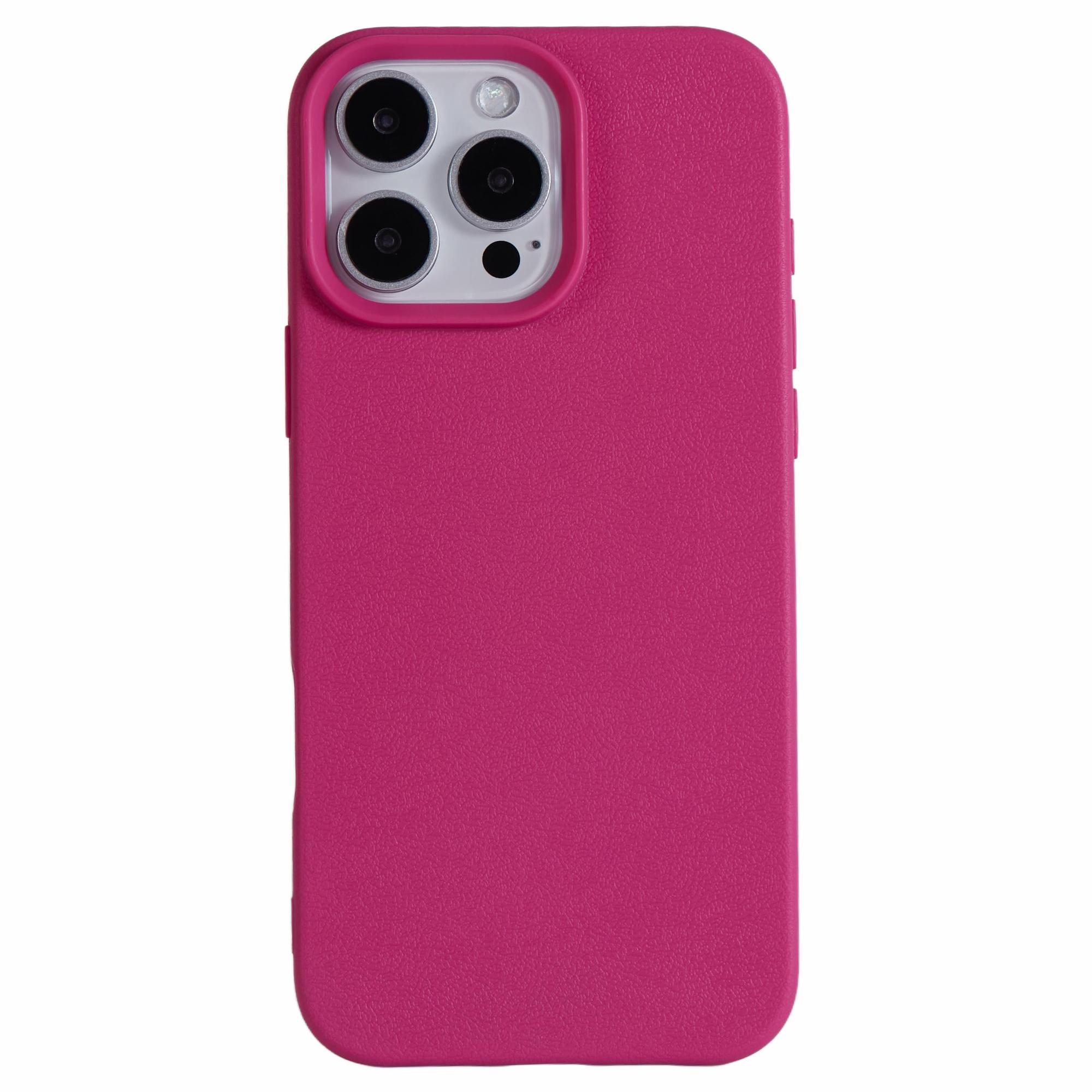 

For iPhone 14 Pro Case Litchi Texture TPU Shockproof Phone Cover Rose