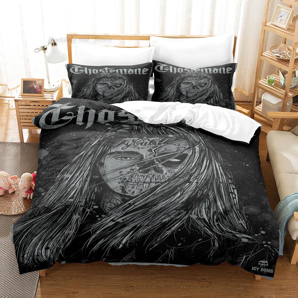 Ghostemane Bedding Set Single Twin Full Queen King Size Bed Set Aldult Kid Bedroom Duvetcover Sets 3D Print Cool Hip Hop 2022