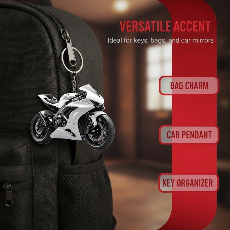 2D Flat Motorcycle Fishing Reel Drum Boots Keychain Lovely Bag Pendant Great Party Favor Gift for Close Friends