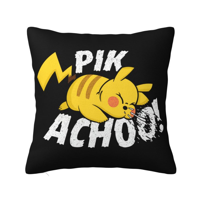 Custom Pikachus Anime Game Modern Throw Pillow Cover Cartoon Manga Chair Cushion