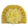 New children's knitted hat baby baby autumn and winter warm wool hat bonding hot golden flower children's hat