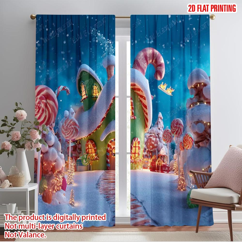 

2 шт., 2D печать на плоскости Минималистичные шторы Рождественский красный грузовик Универсальный прочный полиэстер (без удилища) Праздничное предложение для 52.50×116.00 CM 2pcs