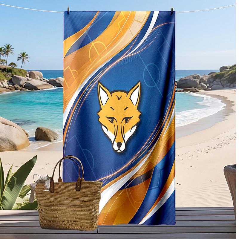 Asciugamano da Spiaggia con Stampa del Leicester City Football, Asciugamano Grande Morbido ad Asciugatura Rapida per Spiaggia Campeggio Nuoto