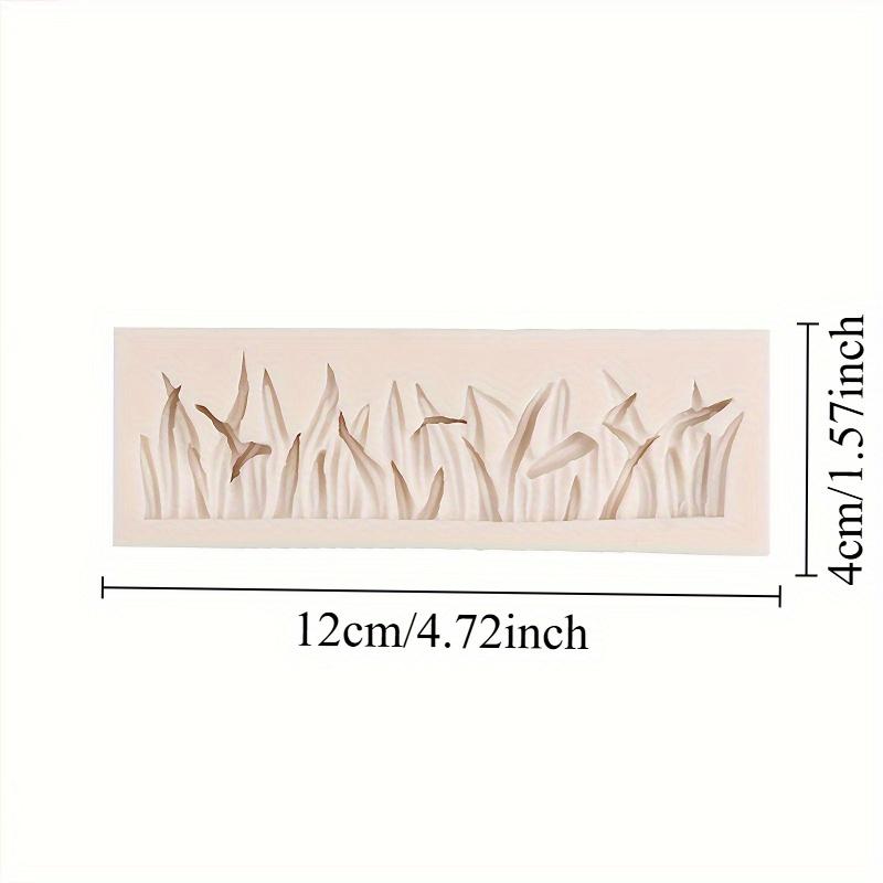 1pc Silicone Grass Mold for Cakes and Chocolates - Rectangular Shape, Plant Theme, Perfect for Wedding Decorations