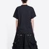 Balenciaga SS22 Drop Shoulder Sleeve T Shirt Women's Black 612965TLVF11069