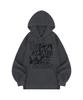 Grunge Pigment Graphic Oversized Hoodie - Charcoal