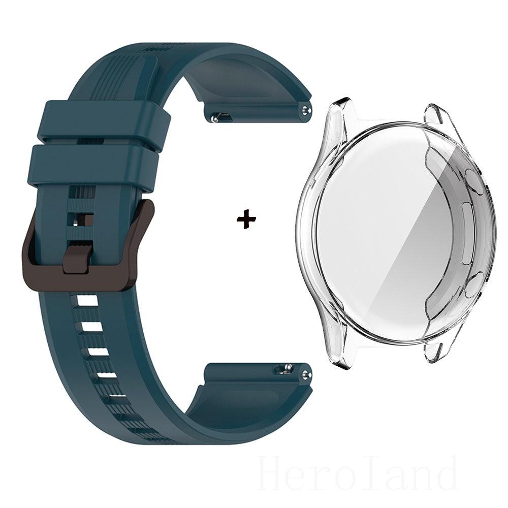 Bracelet 22MM WatchStrap For Honor Watch GS3 SmartWatch Watchband For HONOR Watch GS 3 Strap WristBand Silicone + Screen Case