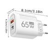 Total 65W GaN USB Charger Fast Charging EU/US Plug Phone Charge Adapter For IPhone Xiaomi Samsung Type C PD Wall Charger